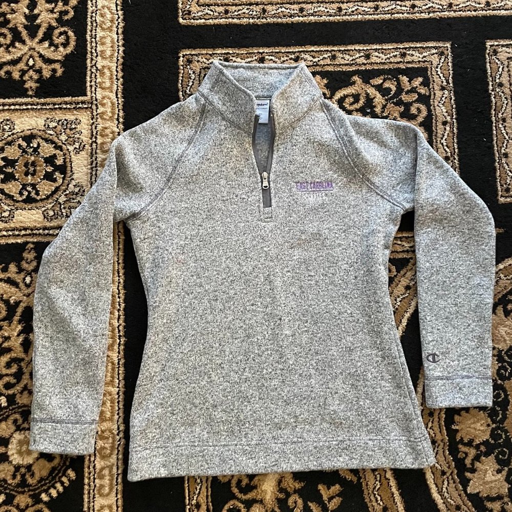 ECU Pirates Champion Fleece Quarter Zip Size Medium NWOT